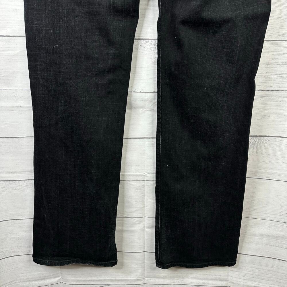 7 For All Mankind 7FAMK size 34 Relaxed Straight Leg Denim Jeans Black - Picture 6 of 11